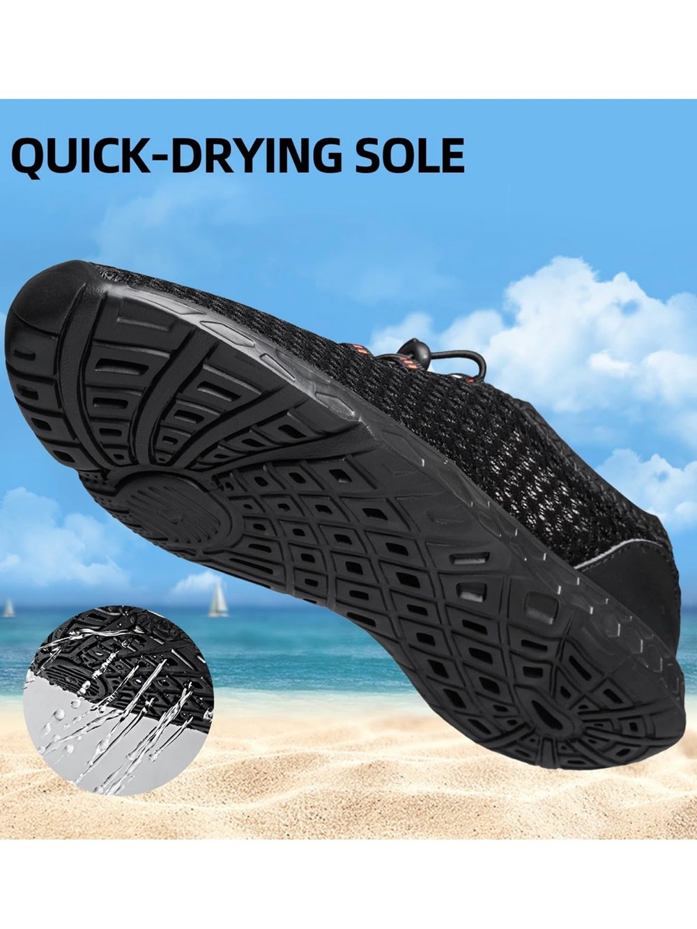 DOUSSPRT Men's Water Shoes Quick Drying Sports Aqua Shoes - Picture 4 of 12